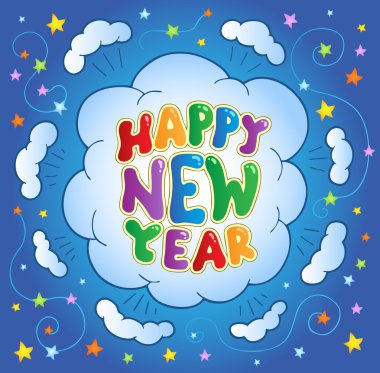 Happy New Year theme 2 clipart