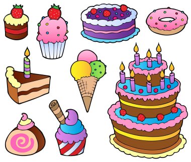 Various cakes collection 1 clipart