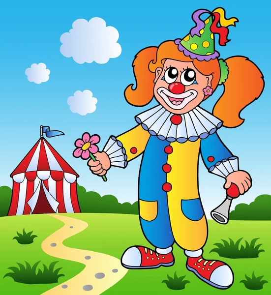 Clown theme picture 3 — Stok Vektör
