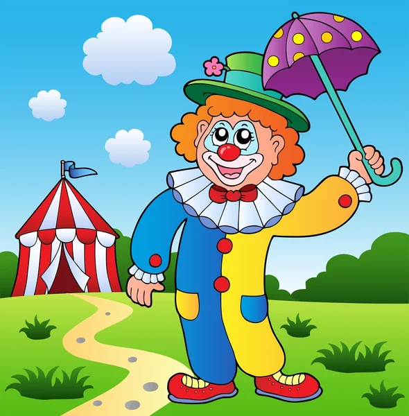 Clown theme picture 4 — Stok Vektör
