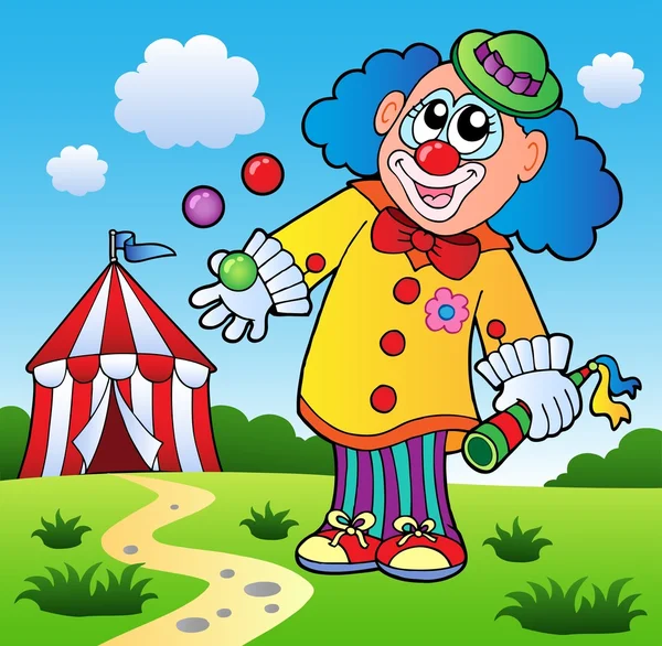 Clown Thema Bild 5 — Stockvektor