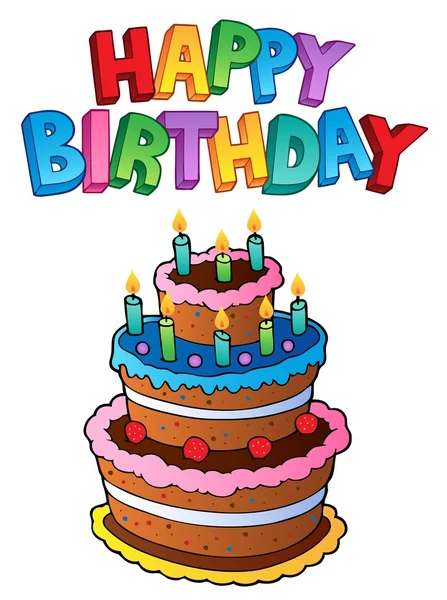 Boldog születésnapot téma kép 1 — Stock Vector