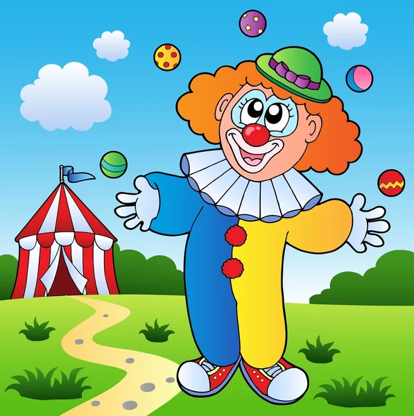 Clown Thema Bild 7 — Stockvektor