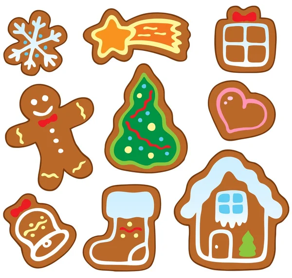 stock vector Christmas gingerbread collection 1