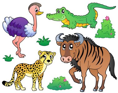 Savannah animals collection 2 clipart