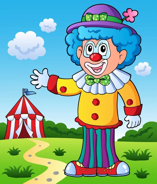 Clown tema bild 9 — Stock vektor