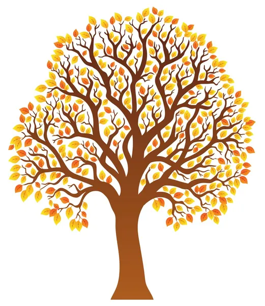 Tree with orange leaves 1 — Stock Vector