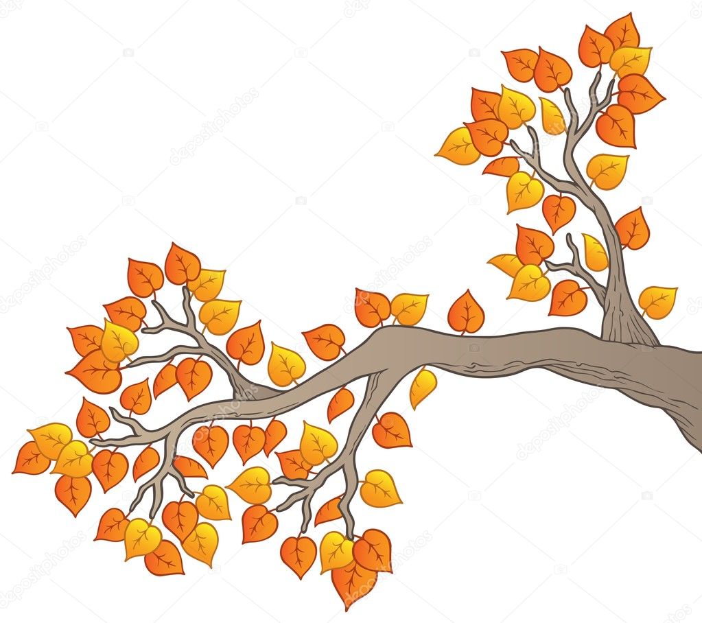 cartoon tree with leaves falling