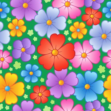 Flowery seamless background 6 clipart