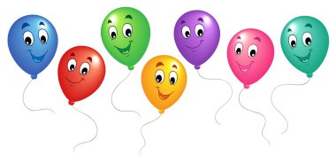 Group of cartoon balloons 3 clipart