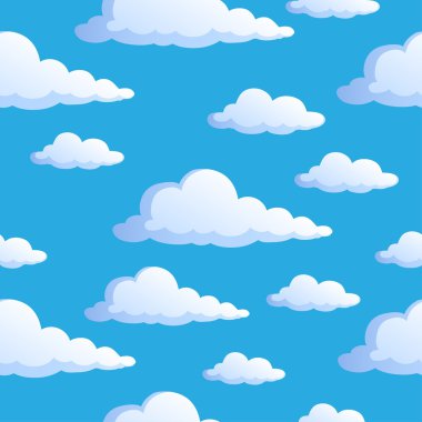 Seamless background with clouds 1 clipart