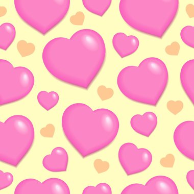 Seamless background with hearts 2 clipart