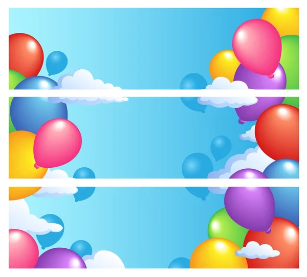 Banners com balões 1 — Vetor de Stock