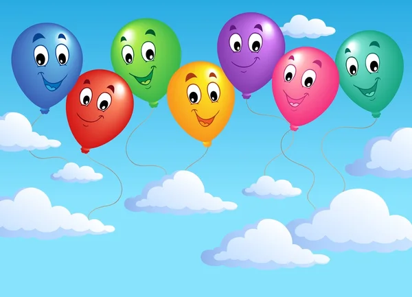 Céu azul com balões infláveis 2 —  Vetores de Stock