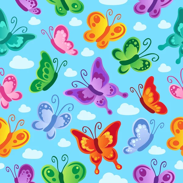 Schmetterling nahtlosen Hintergrund 2 — Stockvektor