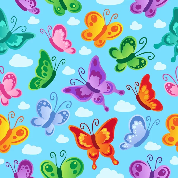 Fondo sin costuras mariposa 2 — Vector de stock