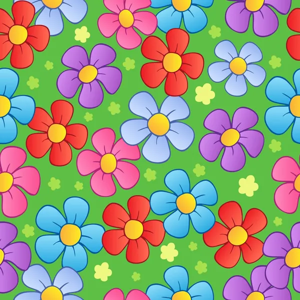 Flowery seamless background 1 — Stock Vector