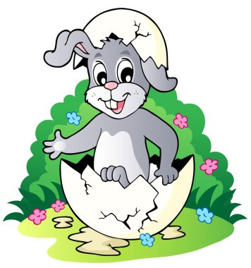 Easter bunny theme image 2 clipart