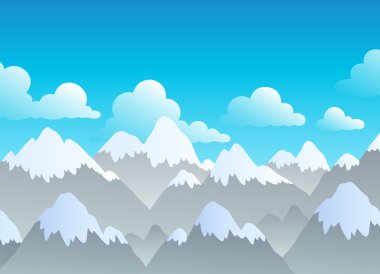 Mountain theme landscape 3 clipart