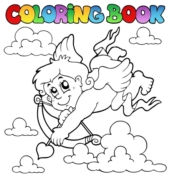 Färg bok valentine tema 2 — Stock vektor