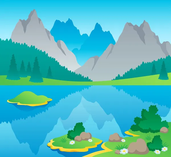 Mountain theme landscape 6 — Stock Vector