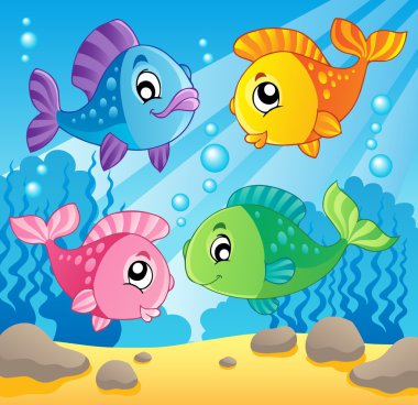 Fish theme image 1 clipart