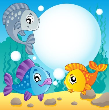 Fish theme image 2 clipart