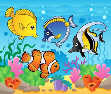 Fish theme image 3 clipart