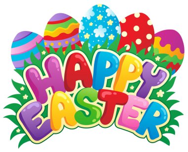 Happy Easter sign theme image 3 clipart