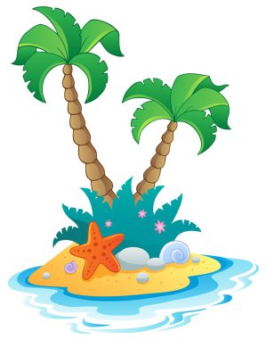 Image with small island 1 clipart