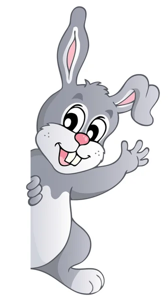 Cute lurking bunny — Stock Vector