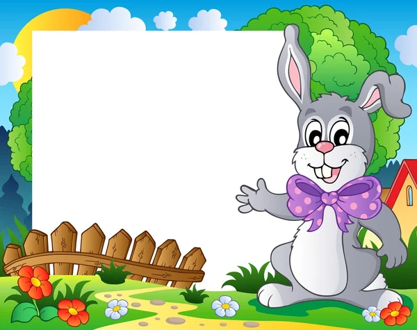 Frame with Easter bunny theme 2 — Stock Vector
