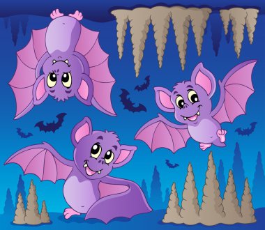 Bats theme image 1 clipart