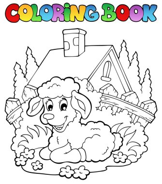 Coloring book spring theme 1 clipart