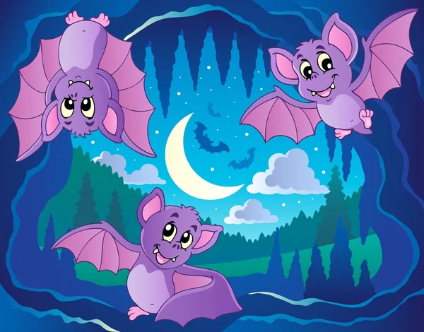 Morcegos imagem tema 2 — Vetor de Stock