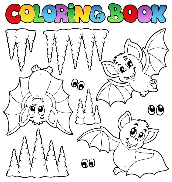 图画书与蝙蝠 — 图库矢量图片