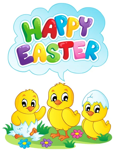 Imagen del tema del signo de Pascua feliz 5 — Archivo Imágenes Vectoriales
