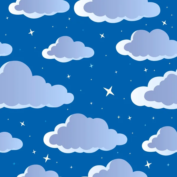 Natt himmel sömlös bakgrund 1 — Stock vektor
