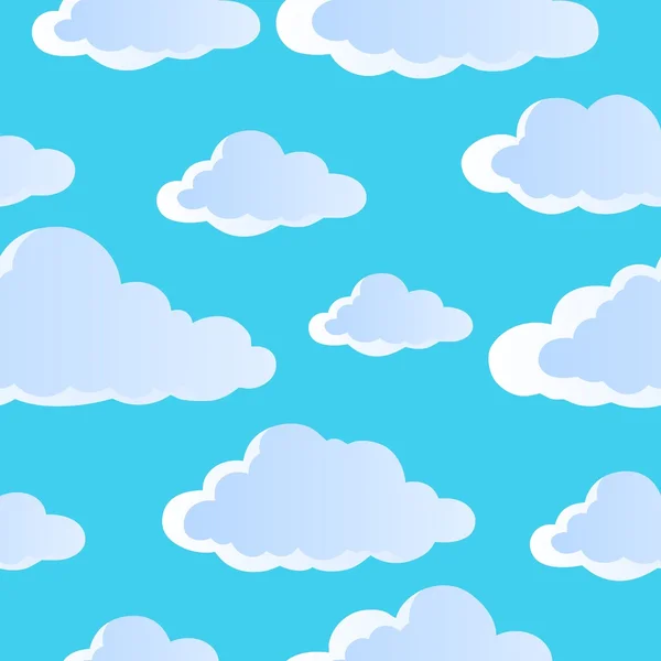 Nahtloser Hintergrund mit Wolken 4 — Stockvektor