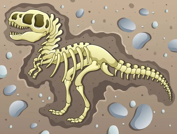 Sitio de excavación de tiranosaurios — Archivo Imágenes Vectoriales