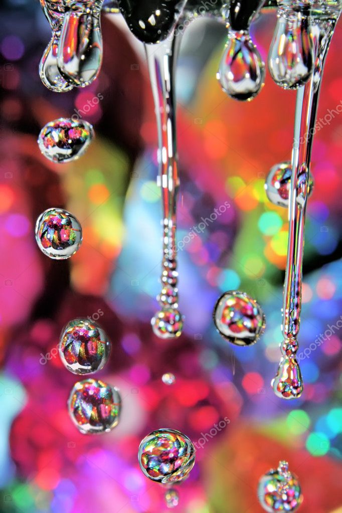 Colorful Drops Of Rain — Stock Photo © Linfernum #7989692