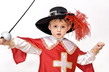 Boy with carnival costume clipart