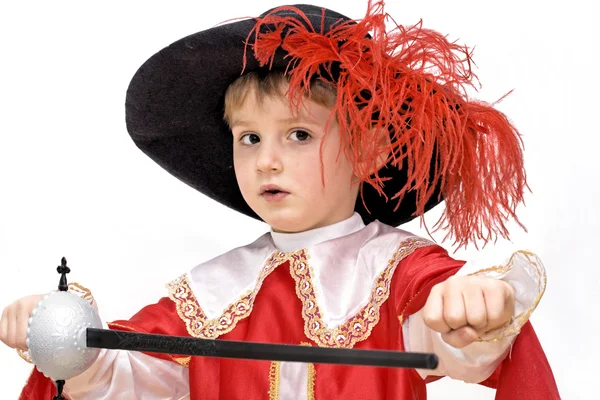 Хлопчик з карнавальним костюмом — стокове фото