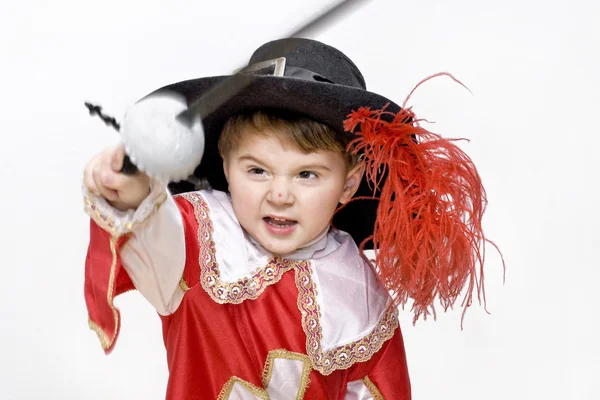 Chlapec s karnevalový kostým — Stock fotografie