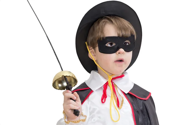 Хлопчик з карнавальним костюмом — стокове фото