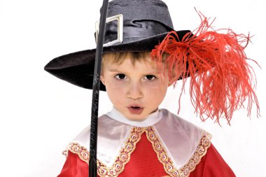 Boy with carnival costume clipart