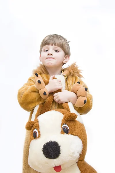 Niño vestido con traje de carnaval . — Foto de Stock