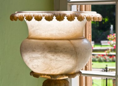 Antique object. Carved vase. clipart