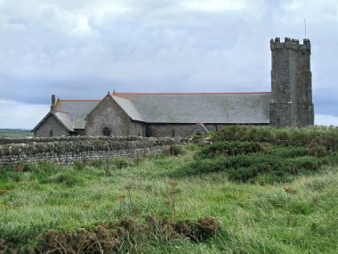Old church in Tintagel clipart