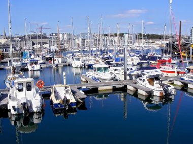 Harbor in Plymouth. clipart